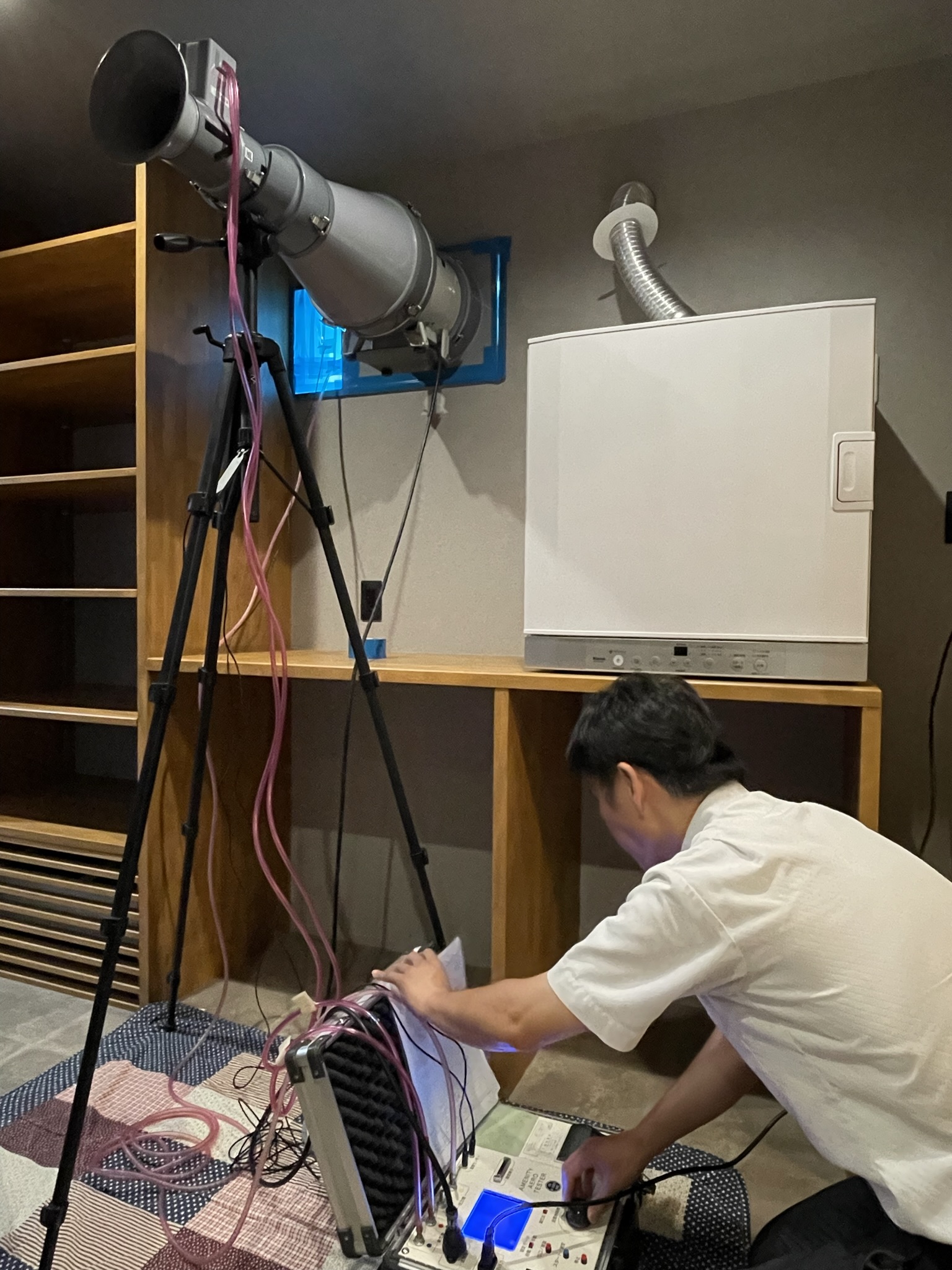 【松尾設計室小屋裏エアコンVer.2の住まい】岐阜県羽島市でＫ様邸の完成気密測定を行いました！